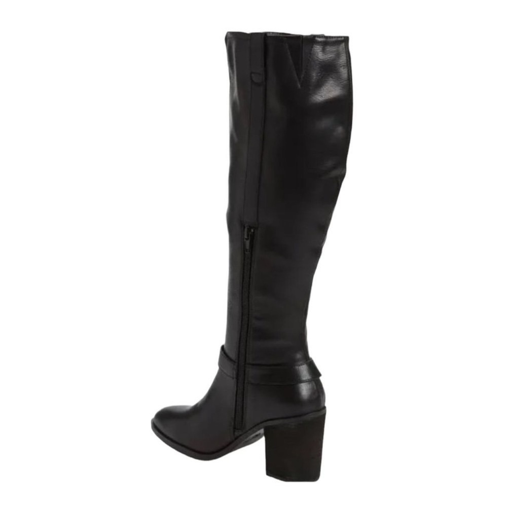 MIA 'Hamilton' Faux Leather Black Block Heeled Knee High Boots Sz 8.5 NEW - Picture 16 of 16